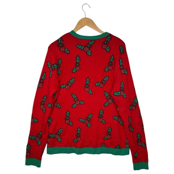 33 Degrees Sweater Mens XL Ugly Christmas Holiday Workout Kettlebell Buff Santa - Picture 3 of 12